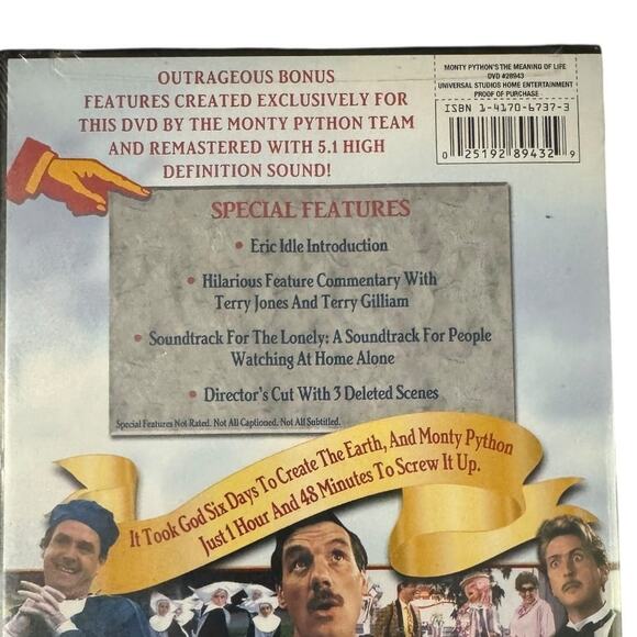 Monty Python's the Meaning of Life DVD 1983 Classic New Sealed - Picture 3 of 3